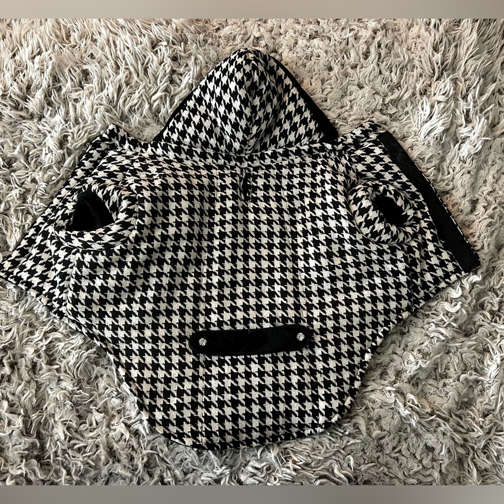 Stylish Black and White Dog Hoodie